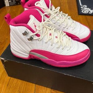 Jordan Kids Sneakers in White and Pink